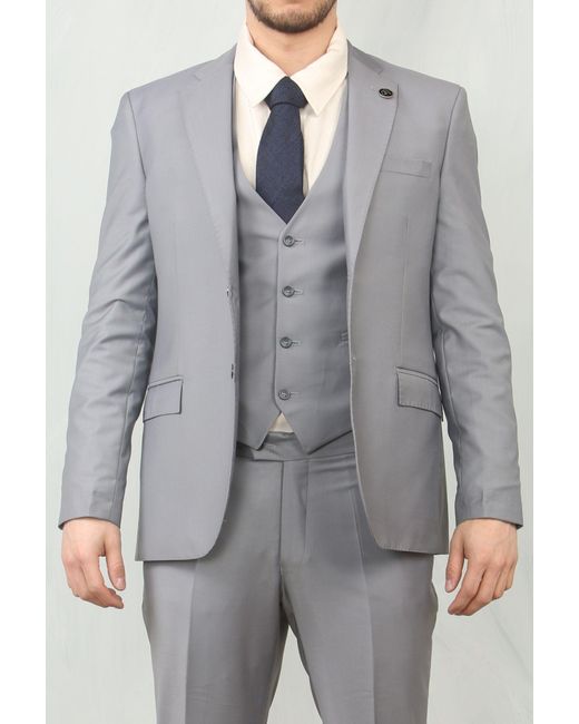 TruClothing Grijs 3-delig Formeel Klassiek Galapak Werkkleding in het Gray voor heren