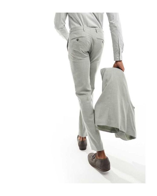 Jack & Jones White Premium Slim Fit Suit Trouser for men