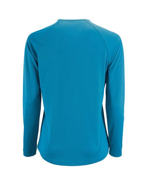 Sol's Blue Slim Fit Performance Raglan Top