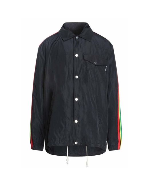 Palm Angels Blue Pmea076s21fab0021084 Black Jacket for men