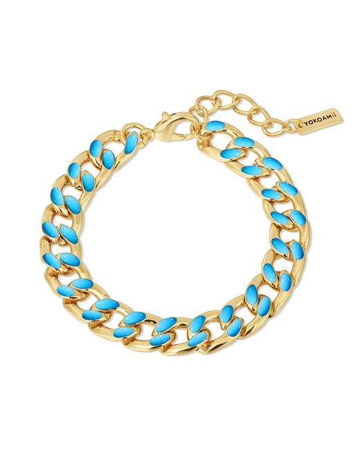 YOKOAMII Blue Metal (Alloy) Bracelet