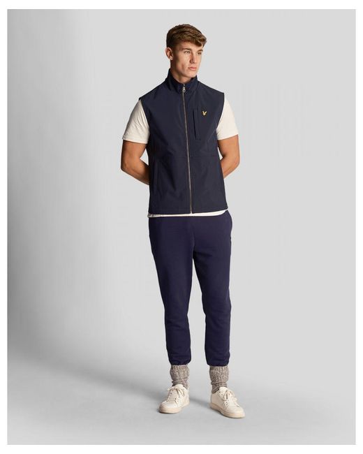 Lyle & Scott Blue Softshell Gilet for men