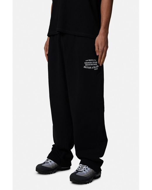 Good For Nothing Black Baggy Joggers With Embroidered Logo for men
