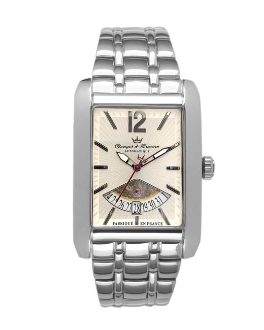 Yonger Metallic Stainless Steel Dial Watch for men