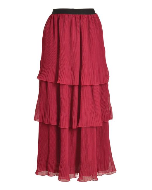 Oasis Tiered Plisse Maxi Skirt