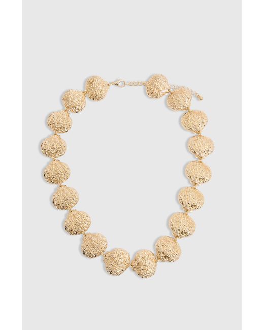 Boohoo Natural Seashell Statement Necklace