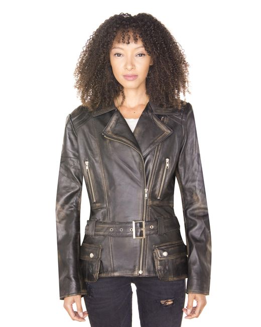 Infinity Leather Black Long Biker Jacket-Quito