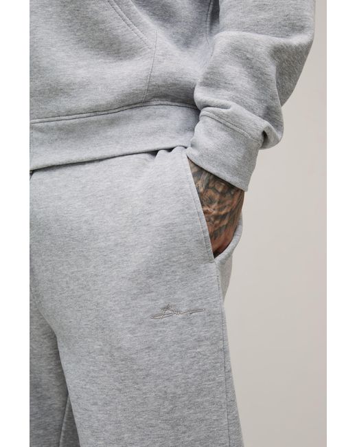 BoohooMAN Gray Tall Basic Bm Signature Regular Fit Jogger for men