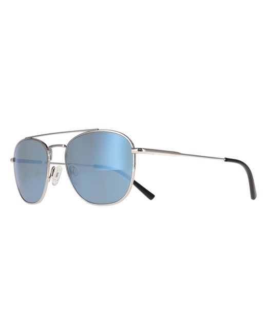 Serengeti Blue Aviator Shiny Mineral Polarized 555Nm Carroll Metal