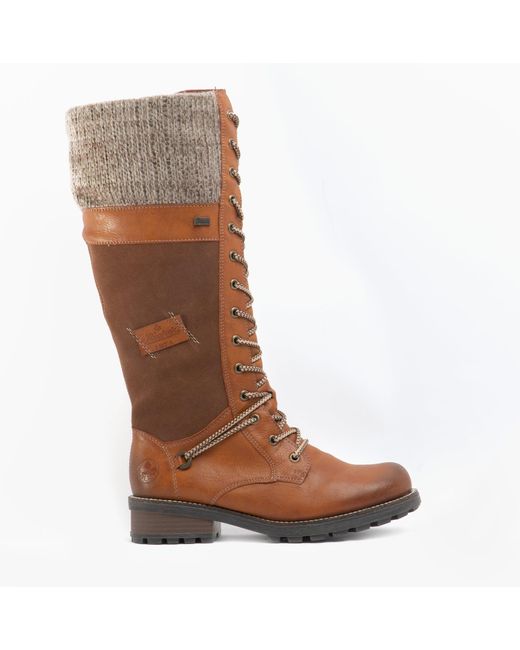 Rieker Brown Z0442-24 Knee High Boots Tan