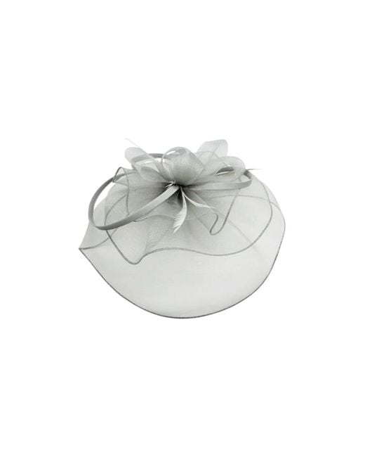 SVNX Natural Large Double Layer Floral Feather Fascinator