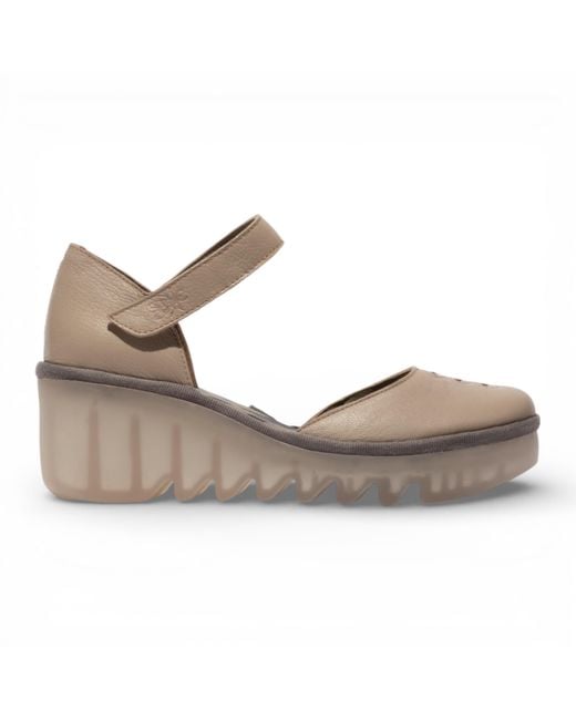Fly London Gray Biso305Fly Suede Leather Wedge Sandals