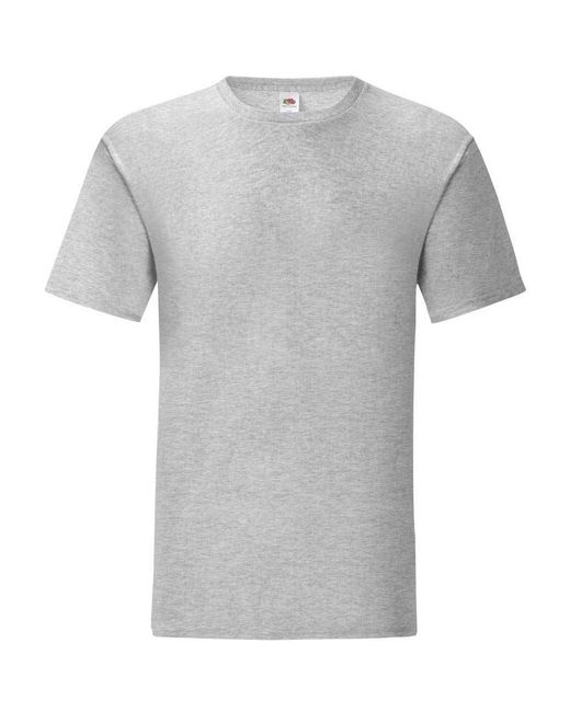 Fruit Of The Loom Iconisch T-shirt (atletische Heide) in het Gray voor heren