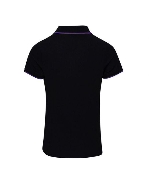 PREMIER Black Ladies Contrast Coolchecker Polo Shirt