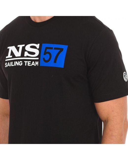 North Sails Black Short Sleeve T-Shirt 9024050 for men