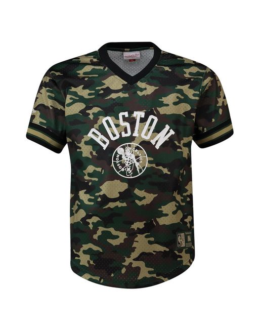 Mitchell & Ness Nba Boston Celtics Herren Camo Mesh T-Shirt in Green für Herren