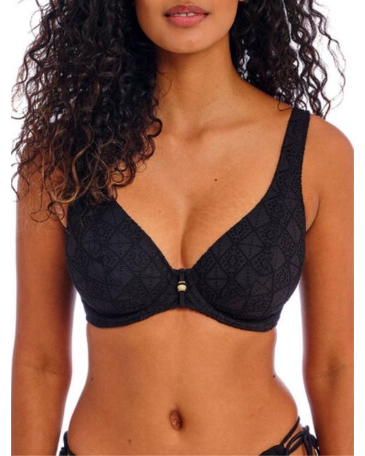 Freya Blue Nomad Nights High Apex Bikini Top
