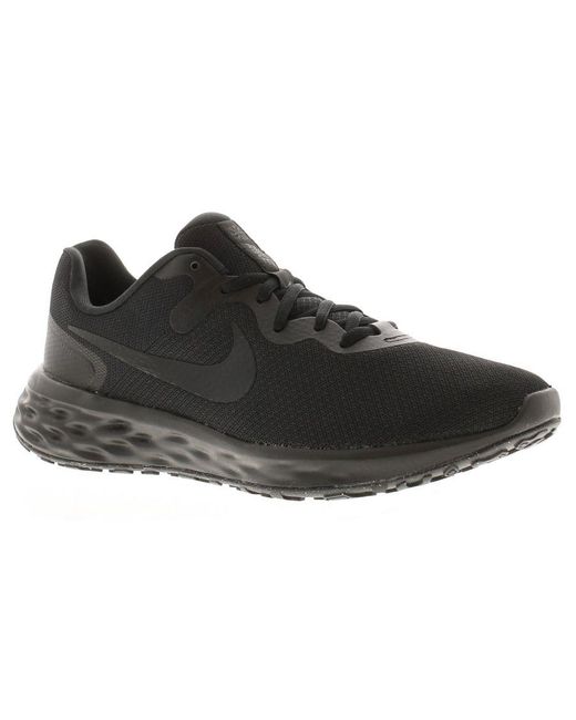 Nike Black Running Trainers Revolution 6 Next Na Lace Up for men