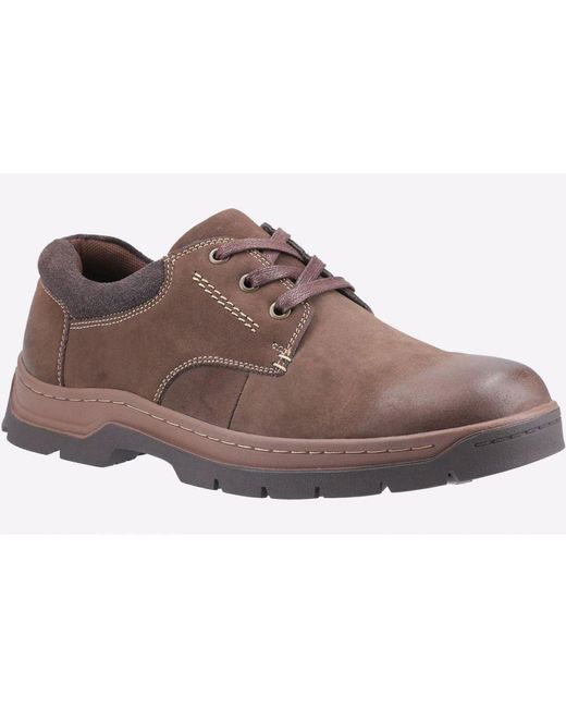 Cotswold Brown Thickwood Burnished Leather Shoes for men