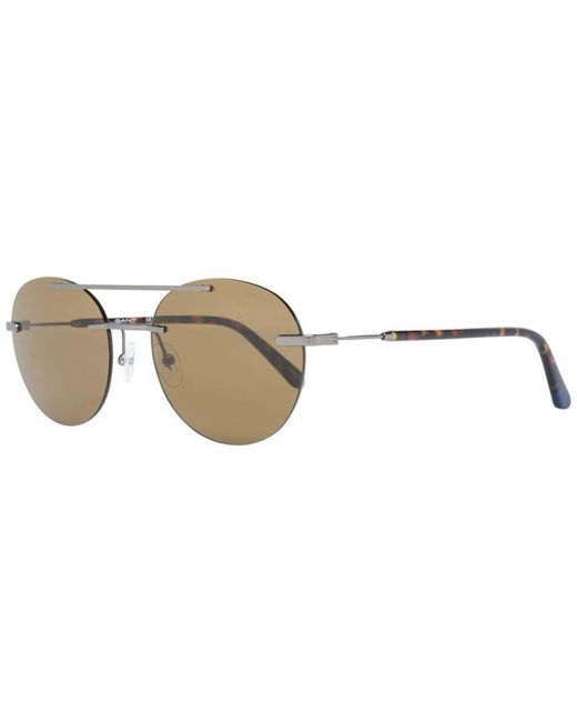 Gant Gray Gunmetal Oval Sunglasses With 100% Uva & Uvb Protection for men