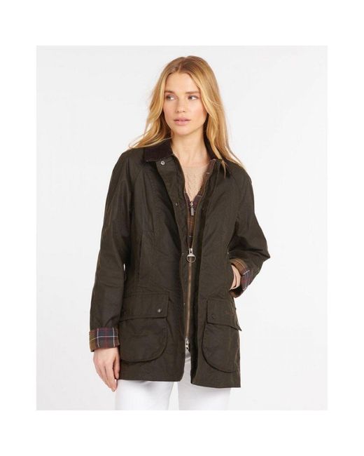 Barbour Green Classic Beadnell Ladies Wax Jacket