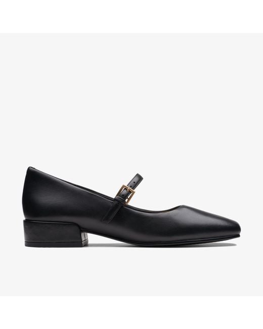 Clarks Black Seren 30 Buckle Leather Shoes