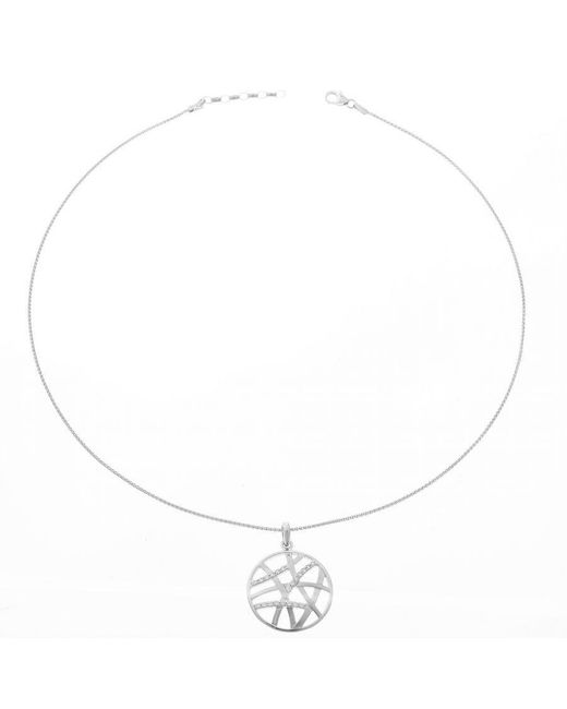 Orphelia White 'Amabella' 925 Sterling Set: Chain-Pendant + Earrings