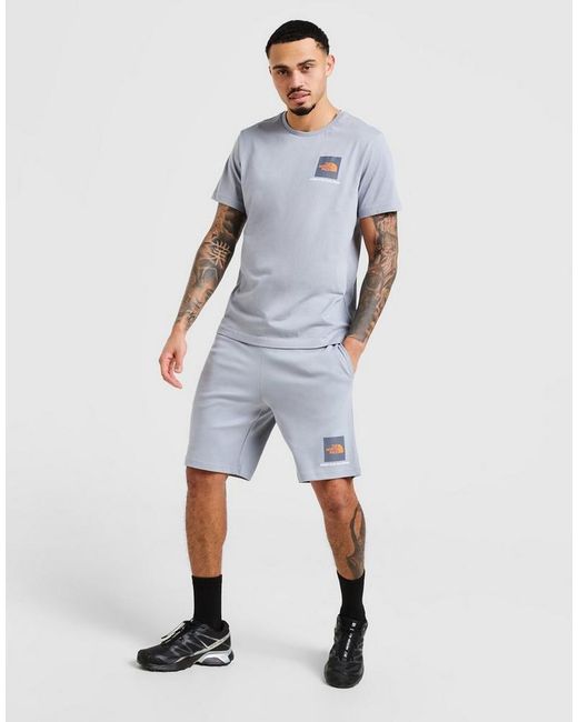 The North Face Blue Small Box Short Sleeve Co-Ord Shorts Set for men