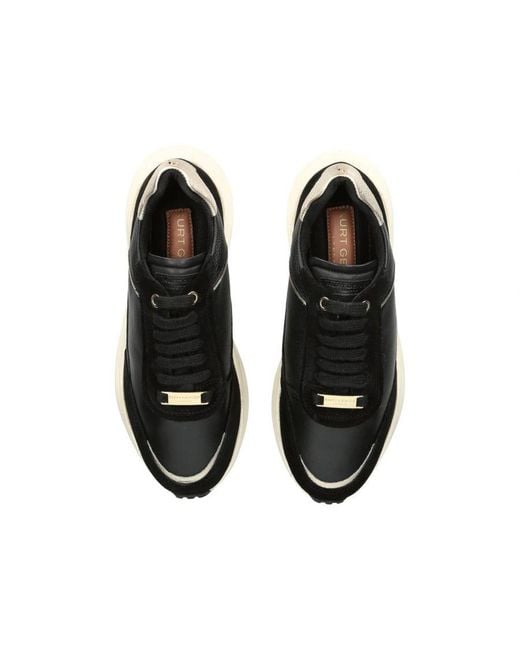 Kurt Geiger Black Leather Kgl Greenwich Runner Sneakers