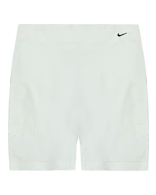 Nike White Dri-Fit Seamless Shorts Training Runing Gym Bottoms 241080 102 Nylon