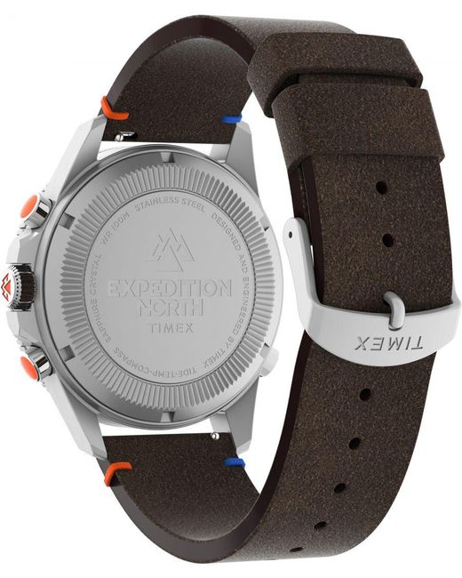 Timex Black Expedition North Tide-Temp-Compass Watch Tw2V64400 Leather for men