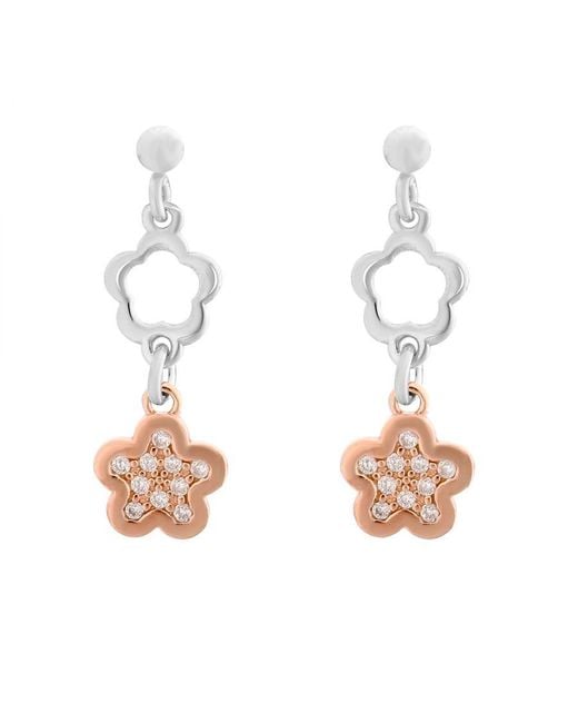 Orphelia White 'Nixie' 925 Sterling Set: Chain + Bracelet + Earrings