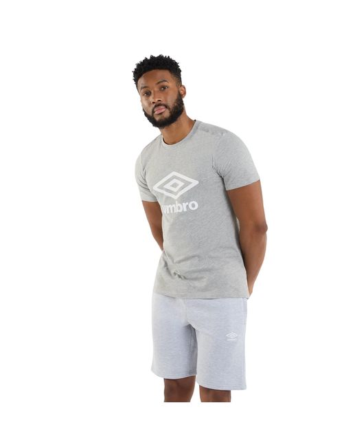 Umbro Gray Stacked Logo T-Shirt Marl) Cotton for men