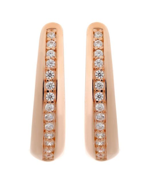 Orphelia Natural 925 Sterling Hoop Earrings