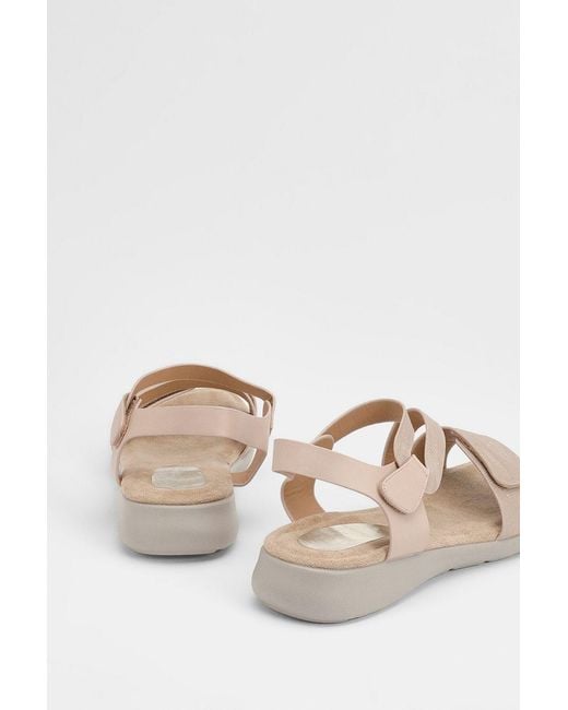 Good for the Sole Natural Whitney Textile Comfort Flat Sandals