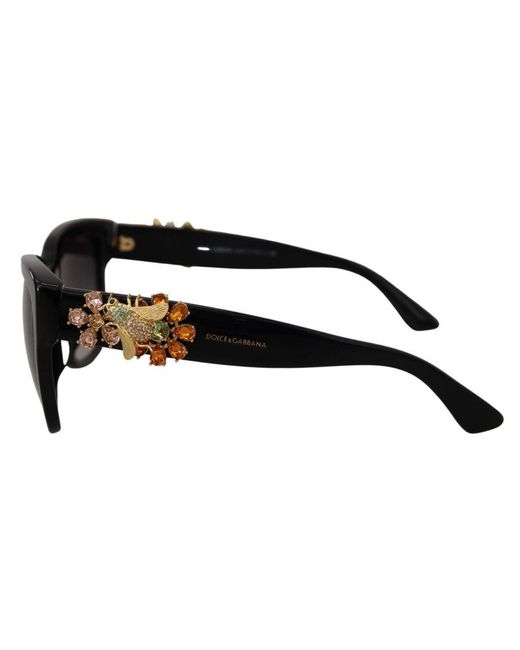 Dolce & Gabbana Black Embellished Crystal Acetate Dg4247-b-f Sunglasses