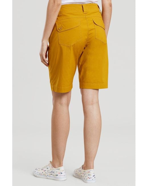Mountain Warehouse Yellow 'Coast' Shorts Sun Protection Stretchy Casual Bottoms Cotton