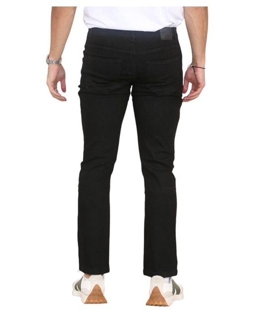 MYT Black Straight Leg Jeans Hyper Stretch Denim for men