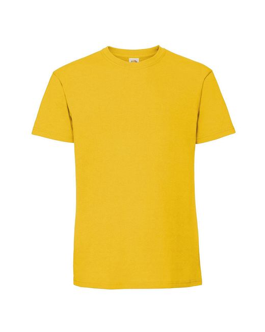 Fruit Of The Loom Herren Premium T-Shirt (Sonnenblume) in Yellow für Herren