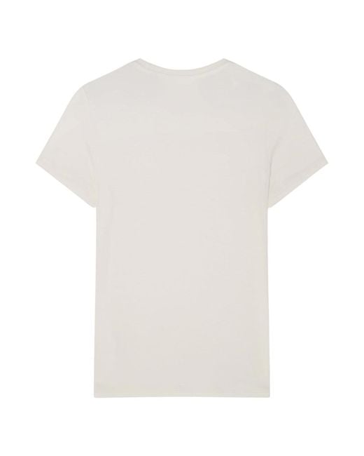 Ted Baker White Printed Fitted Ivory T-Shirt