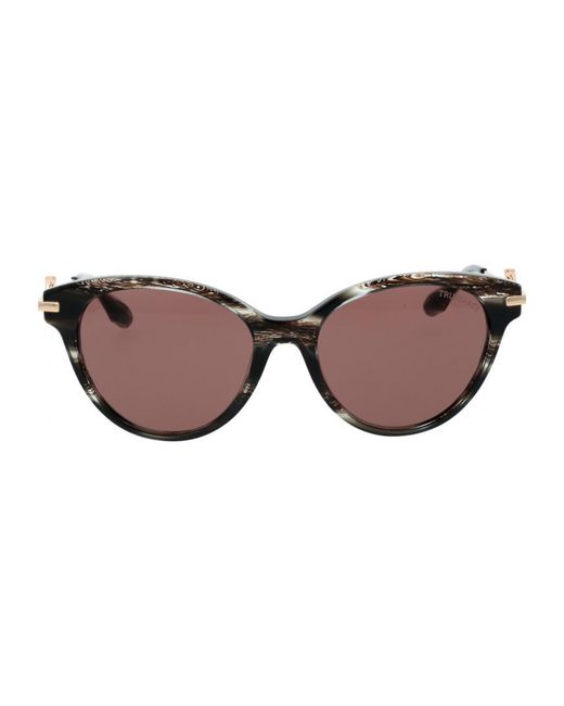 Trussardi Brown Tsw9025 55E01 Sunglasses