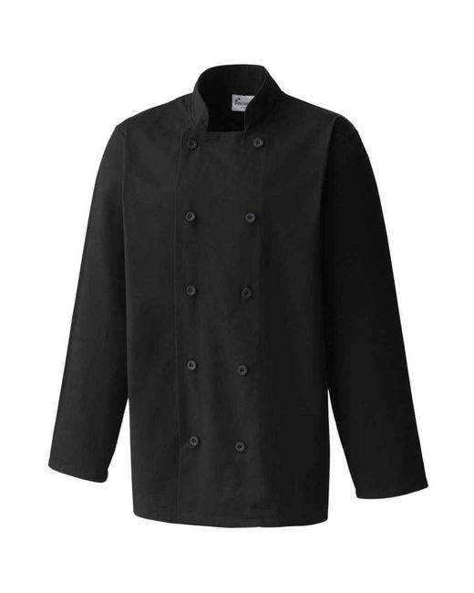 PREMIER Black Long-Sleeved Chef Jacket for men