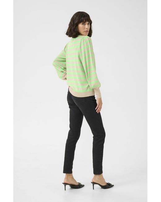 Kaffe Green Strickpullover Regular Fit Cream