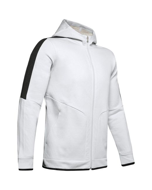 Under Armour White Recover Fleece Hoodie for men