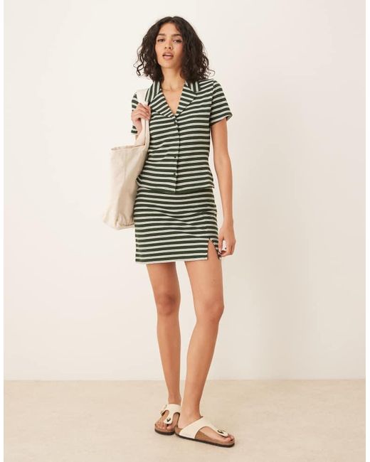 ASOS Green Shrunken Shirt Co-Ord