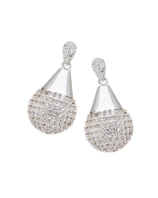 Orphelia White 925 Sterling Drop Earrings