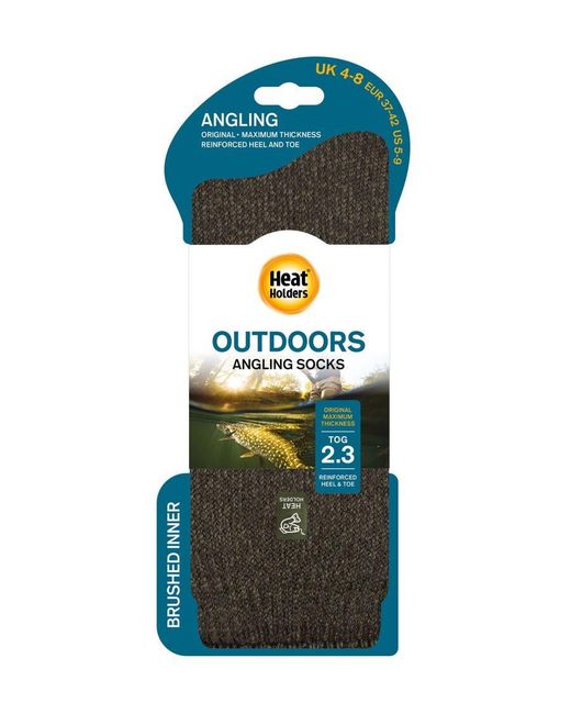Heat Holders Gray Knee High Angling Socks for men
