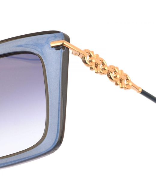 Ferragamo Blue Square Shaped Acetate Sunglasses Sf1041S