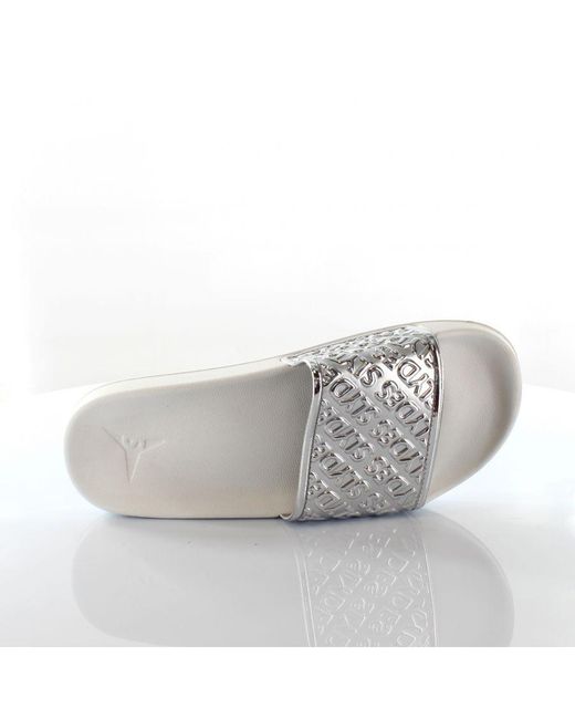 Slydes White Sky Sliders Textile