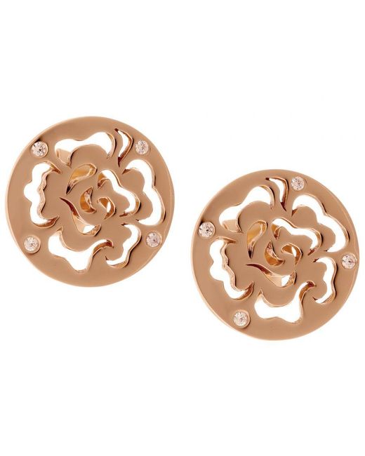 Orphelia Metallic 'Fiore' 925 Sterling Set: Chain-Pendant + Earrings
